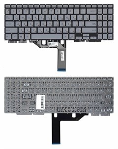 Клавиатура для Asus ZenBook Flip 15 UX562F UX562FA UX562FD UX562FDX Series серебристая Sino power