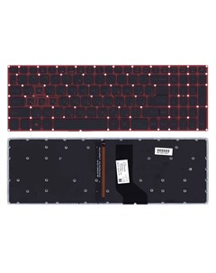 Клавиатура для Acer Aspire VN7 593G Series черная с красной подсветкой Vbparts
