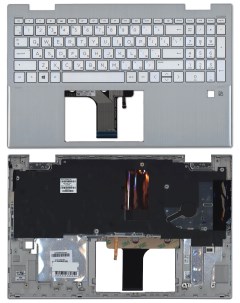 Клавиатура для HP Pavilion 15 ER топкейс серебристый Vbparts