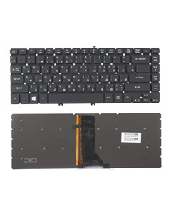 Клавиатура для Acer Aspire R7 571 R7 572 Series черная без рамки c поддержкой подсветки Sino power