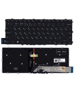 Клавиатура для Dell Inspiron 14 5480 5481 5482 5485 5488 Series черная с подсветкой Sino power