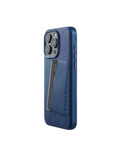 Защитный чехол Wallet Leather Magsafe для iPhone 15 Pro Max синий ICCL042BL Mujjo