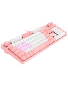 Проводная игровая клавиатура Bloody B800 Dual Color розово белый A4tech