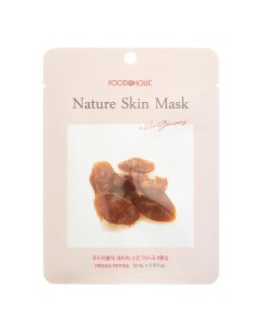 Тканевая маска для лица с экстрактом красного женьшеня Foodaholic