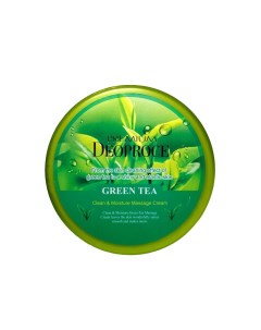 Очищающий и увлажняющий массажный крем с экстрактом зеленого чая Deoproce