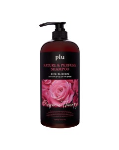 Парфюмированный шампунь для волос с ароматом розы 1л Plu