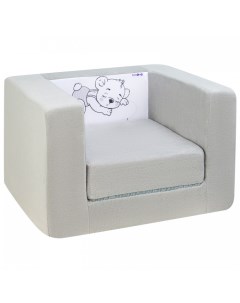 Раскладное бескаркасное детское кресло квадратное Дрими Мишка на облаке Paremo
