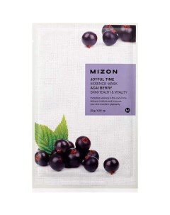 Маска для лица тканевая с экстрактом ягод асаи Joyful time essence mask acai berry MIZON 23г Coson co., ltd