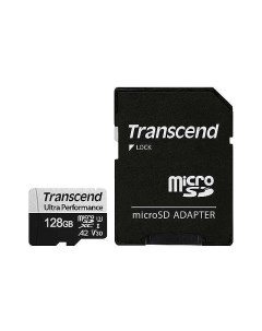 Карта памяти 128Gb MicroSDXC 340S Class 10 UHS I U3 V30 A2 TS128GUSD340S с адаптером SD Transcend