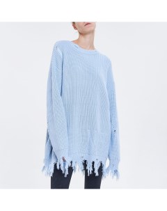 Голубой удлинённый свитер в стиле гранж Nerolab