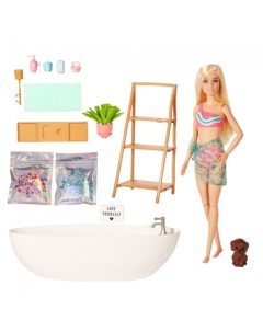 Набор игровой Кукла Self Care Пенная ванна из конфетти с аксессуарами HKT92 Barbie