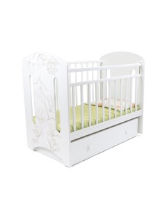 Кровать детская Sofia маятник с ящиком Bianco белая 426684 Sweet baby