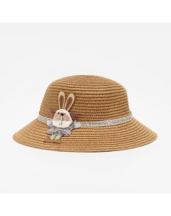 Шляпа для девочки Зайка цвет коричневый р р 52 Minaku