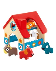 Деревянная игрушка для малышей Деревянная ферма 5 животных Djeco