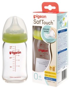 Бутылочка детская для кормления прозрачный 160 мл Pigeon