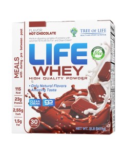 Протеин сывороточный и казеин Life Whey шоколад 30 порций Tree of life