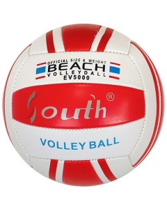 Мяч волейбольный PVC 2 5 250 гр машинная сшивка красный Sportex