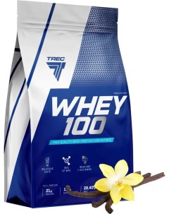 Вкусный сывороточный протеин Whey 100 900 г ваниль белковый коктейль дл Trec nutrition