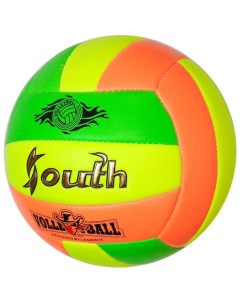 Мяч волейбольный PVC 2 7 280 гр машинная сшивка зеленый Sportex