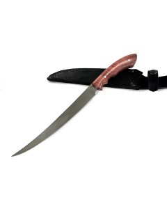Нож филейный большой цельнометаллический AUS8 карельская береза Ворсма