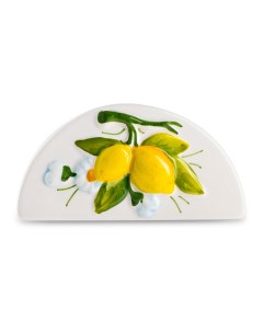 Салфетница Лимоны и цветы керамика 15 х 5 см Edelweiss