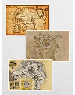 Постеры интерьерные The Elder Scrolls Карты Ru-print