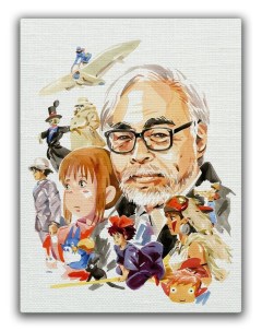 Картина на холсте 30х40 Хаяо Миядзаки Ru-print