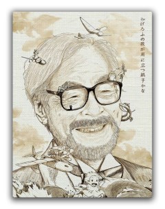 Картина на холсте 30х40 Хаяо Миядзаки Ru-print