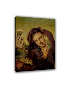 Картина для интерьера на холсте Современная Мона Лиза 30x40 см Ru-print
