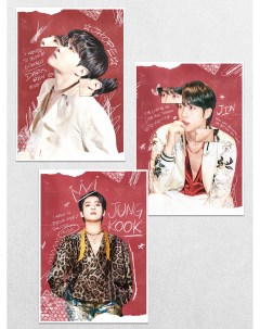 Постеры интерьерные k pop BTS БТС Джей Хоуп Джин Чонгук Ru-print