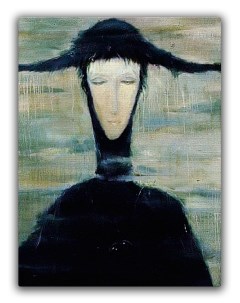 Картина репродукция на холсте Женщина дождя 30х40 см Ru-print