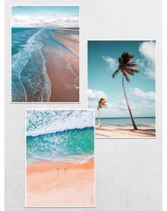 Постеры интерьерные Пляж море пальмы Ru-print
