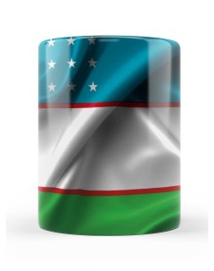 Кружка с принтом флаг Узбекистана символика страны Ru-print