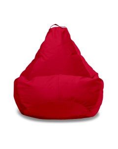 Кресло мешок Груша XXXL микровелюр красный Pufon
