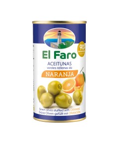 Оливки Farovila Manzanilla зелёные фаршированные апельсином El faro