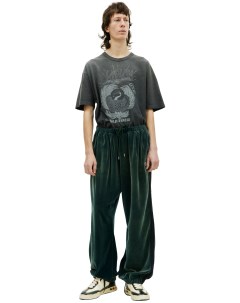 Велюровые брюки с вышивкой Maison mihara yasuhiro