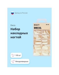 Набор накладных ногтей BASE миндалевидные Deco