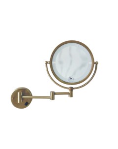 Косметическое зеркало Medici 501 с подсветкой двустороннее с увеличением бронза Boheme