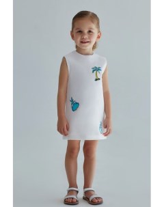 Хлопковое платье с принтом Evika kids