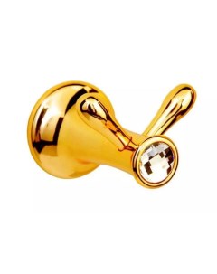 Крючок двойной Chiaro золото с кристаллами Swarovski Boheme