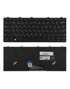 Клавиатура для Dell Inspiron 11 3180 3189 Series плоский Enter черная с рамкой KB 102327 Topon