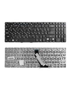 Клавиатура для Acer Aspire V5 571 V5 531 V5 551 Series Г образный Enter черная без рамки PN NSK R37S Topon