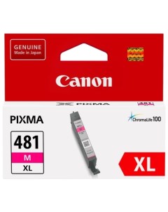 Картридж струйный CLI 481XL M 2045C001 пурпурный оригинальный ресурс 474 страниц для Pixma TS6140 TS Canon