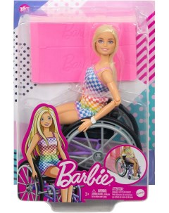Кукла блондинка в инвалидном кресле Barbie