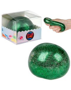 Игрушка антистресс Крутой замес Супергель зелёный шар блестки 6см 1toy