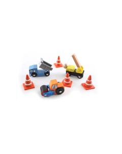 Строительные машинки и конусы 90582 Cars Cones 7 предметов Woody