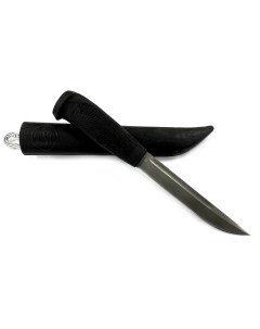Нож Финка 043 сталь D2 резинопластик черный Русский булат
