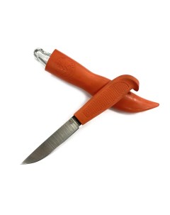 Нож Финка 108С сталь D2 резинопластик оранжевый Русский булат