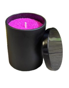Свеча насыпная подсвечник матовый стакан с крышкой сиреневый Candle-magic