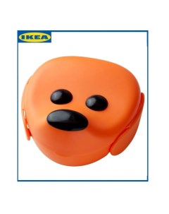 Контейнер для завтрака SMASKA 18x19 см оранжевый Ikea